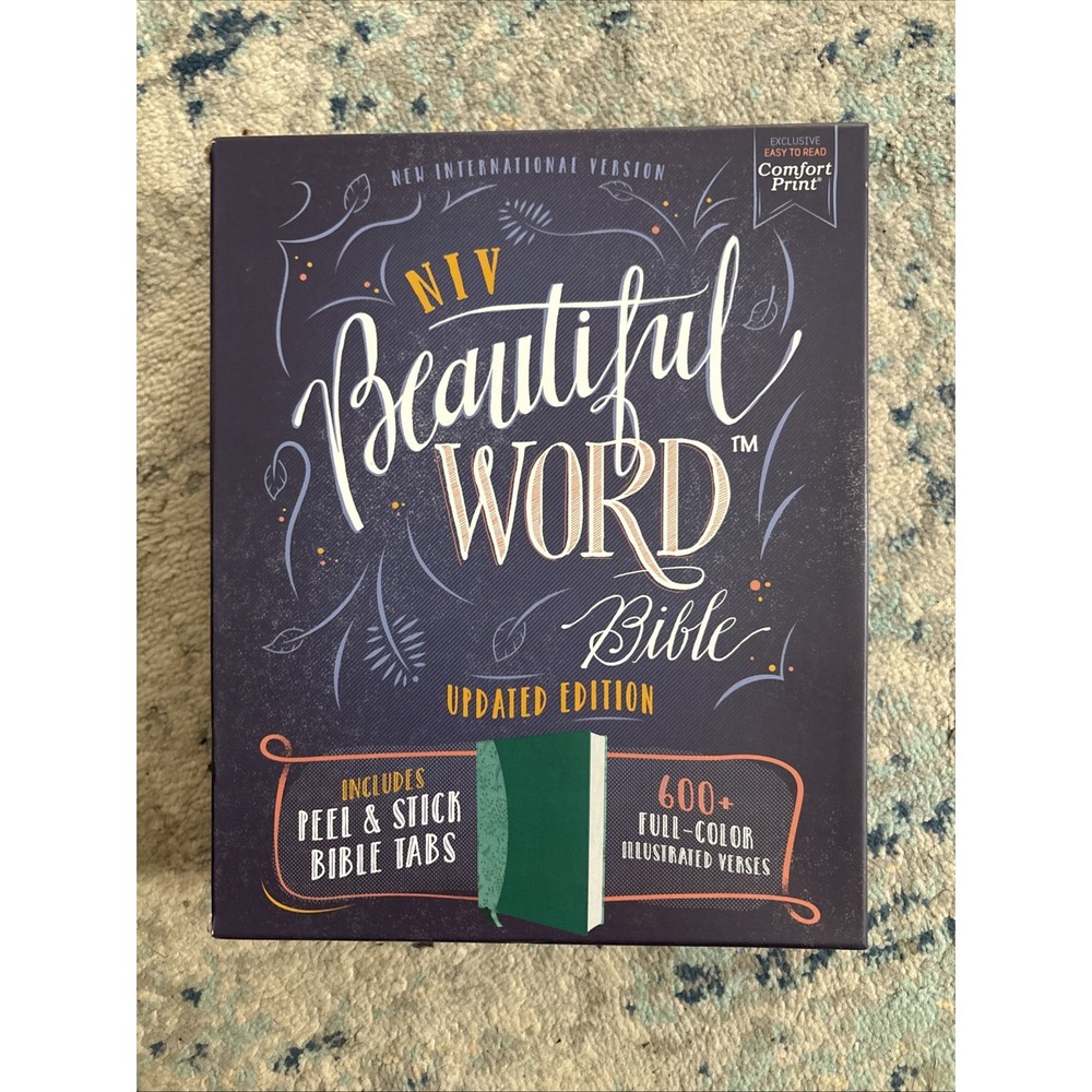 NIV Beautiful Word Bible Updated Edition Peel/Stick Full Color NEW
